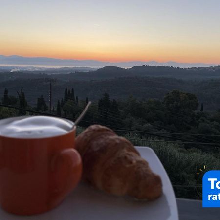 Schoenes Familienappartement In Pelekas, Corfu Mit Meerblick Esterno foto