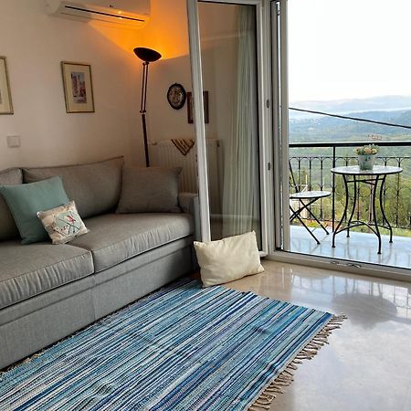 Schoenes Familienappartement In Pelekas, Corfu Mit Meerblick Esterno foto