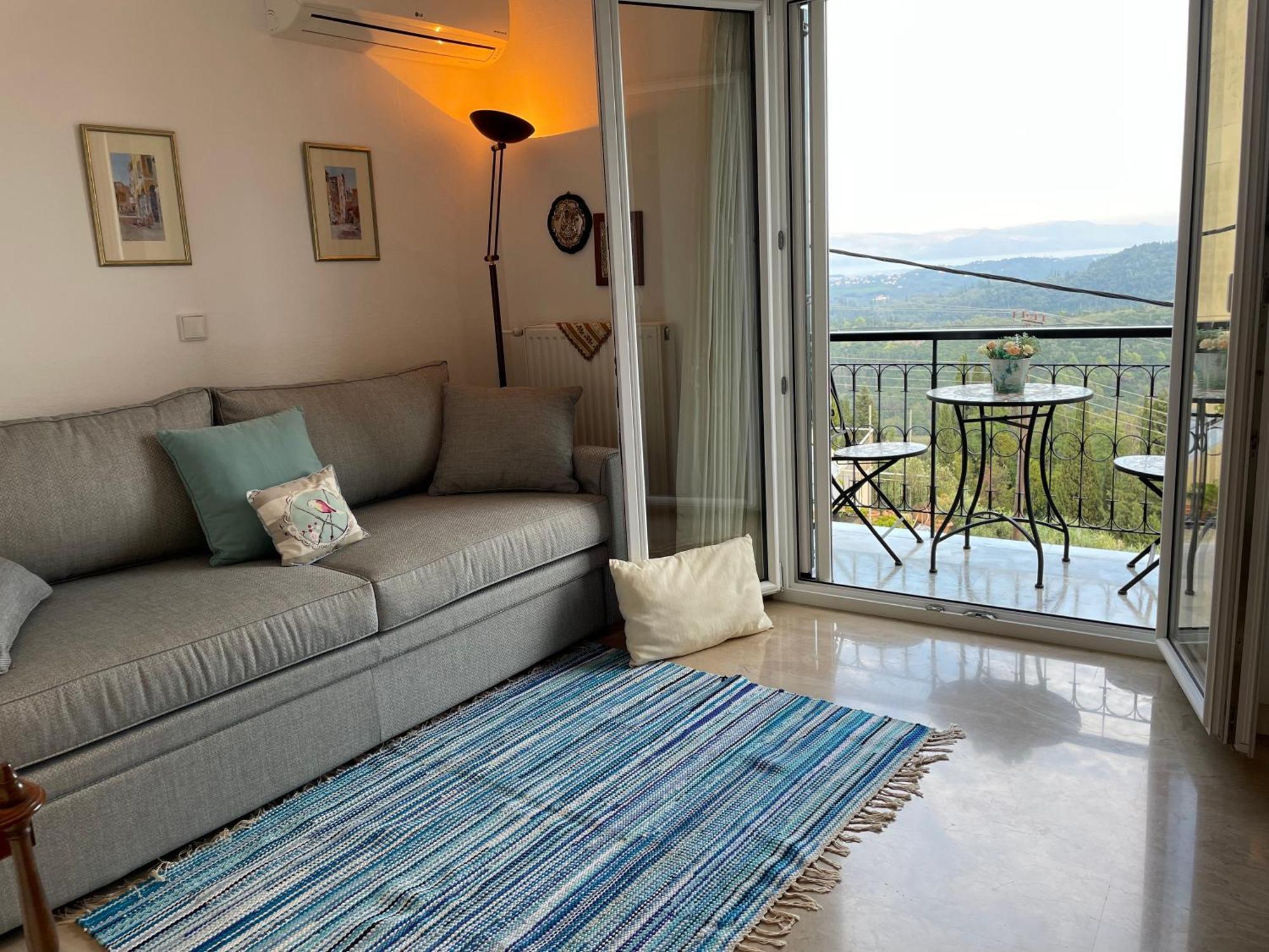 Schoenes Familienappartement In Pelekas, Corfu Mit Meerblick Esterno foto